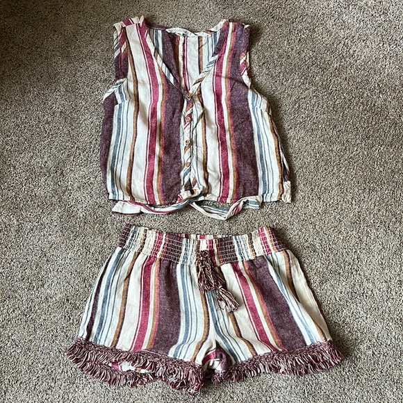 2 piece striped set-Vanilla Star Size Small - Picture 1 of 3